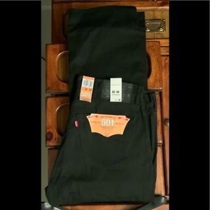 Levi’s 501 Shrink-to-Fit JET BLACK 40X30 NWT